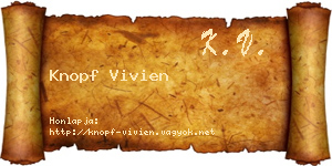 Knopf Vivien névjegykártya